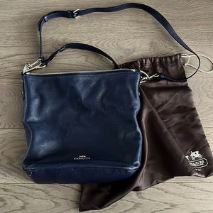 Coach navy blue crossbody bag